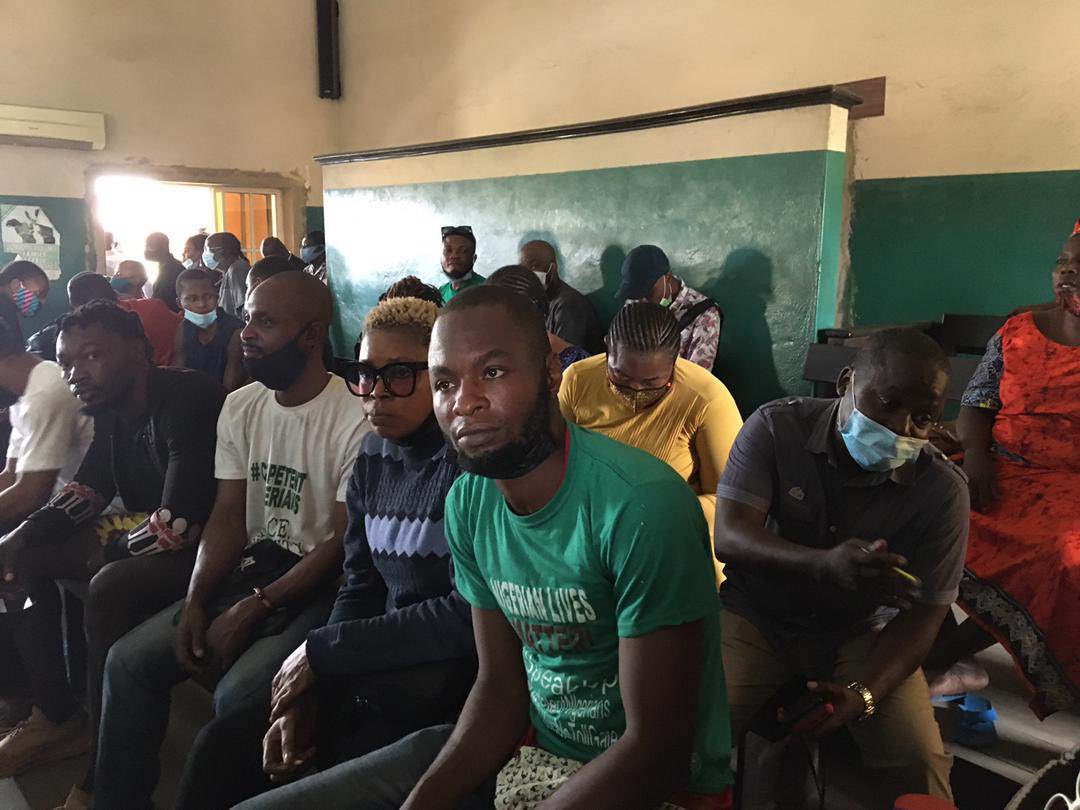 Photo News: Protesters Arrested At 120th Day Lekki Massacre Memorial Appear In Yaba Magistrate Court For Hearing| GOVERNMEND