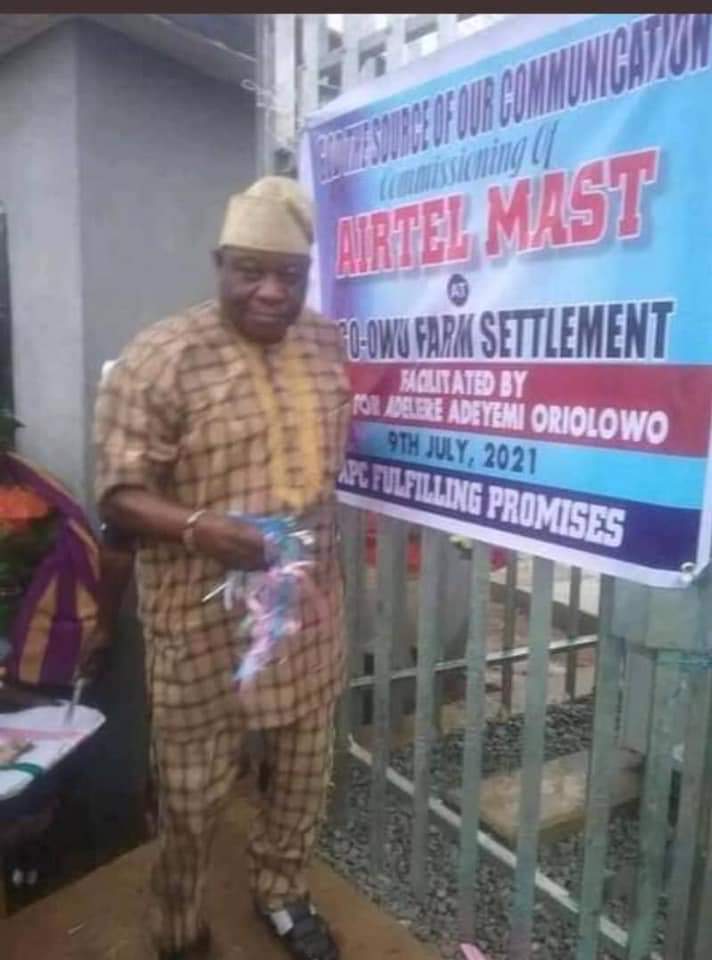 All Progressives Congress Party Senator Commissions Airtel Mast In Osun As Community Project |<br>GOVERNMEND