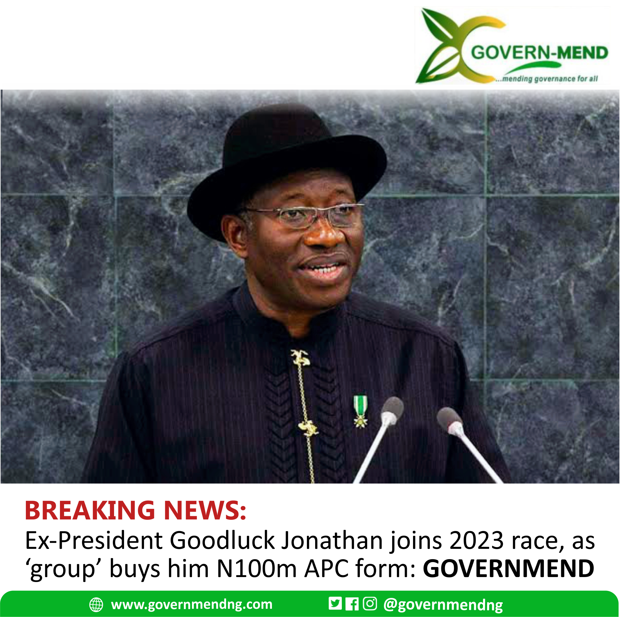 Nigerians React As Ex-President, Jonathan Joins The Presidential Race | GOVERNMEND