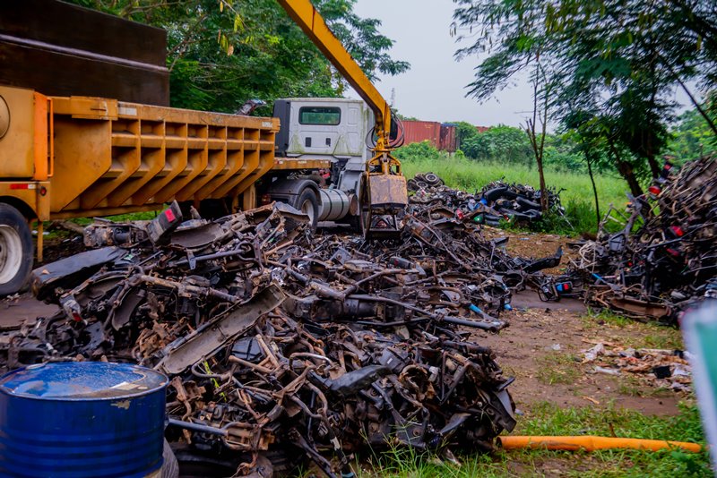 Lagos State Government Takes Decisive Action, Destroys 1,500 Banned Motorcycles