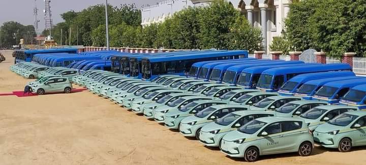 President Bola Tinubu Unveils Electric Taxi Fleet in Borno State