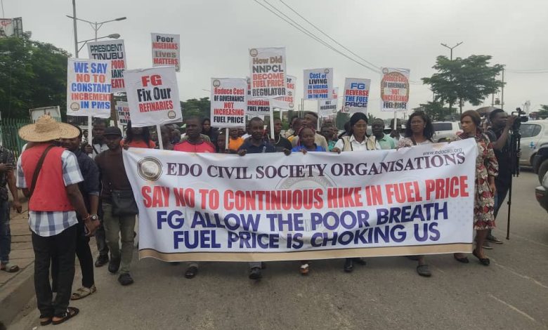 CSOs in Edo State Protest Economic Hardship, Demand Government Action