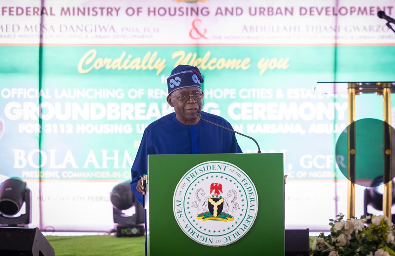 Tinubu Launches Renewed Hope City Project with 3,112 Housing Units in Abuja, Vows to Tackle Nigeria’s Housing Deficit