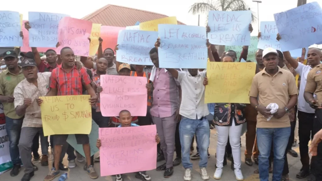 Labour Unions Protest Against NAFDAC’s Ban on Sachet Alcohol, Cite Job Losses and Economic Strain