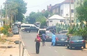 BREAKING: Anti-Graft Agency EFCC Barricades Ex-Governor Yahaya Bello’s House In Abuja Amid N84billion Fraud Case